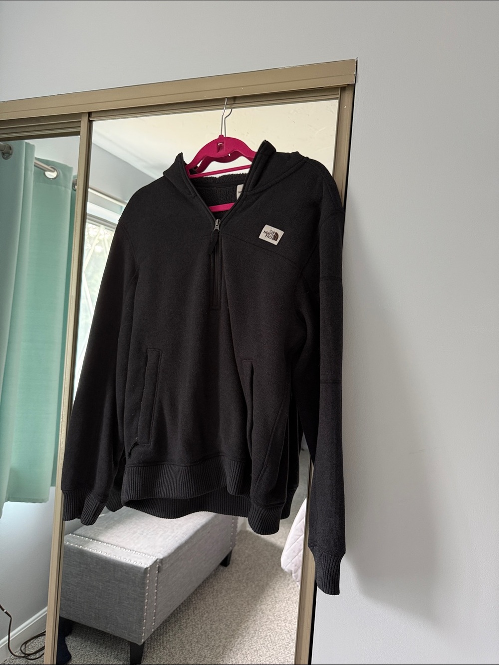 The North Face Black Teddy Fleece Half-Zip Jacket